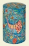 Round "Peacock" Tzedakah Box